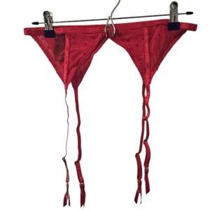 Pink ASOS Design Women's Minnie Heart Mesh Garter Belt